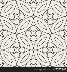 Decorative geometrical seamless pattern. Traditional oriental ornamental background. Vector illustration.