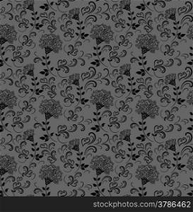 Decorative graphic color curly seamless background pattern