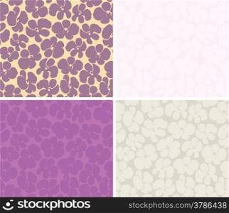 Decorative graphic colour seamless background pattern with orchids