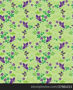 Decorative graphic summer floral seamless background pattern