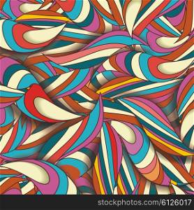 Decorative hand drawn doodle pattern. Ornamental curl vector sketchy seamless background. Can be used for wallpaper, pattern fills, web page background, surface textures, covers, posters, flyers, banners .