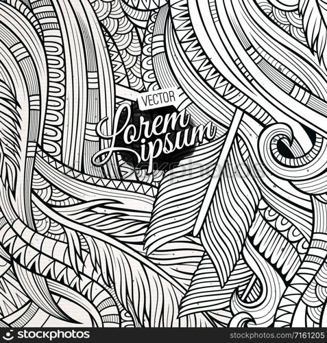 Decorative hand drawn ornamental ethnic vector background. Decorative ornamental ethnic vector background