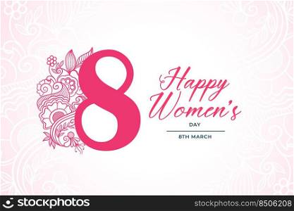 decorative happy womens day 8th march background