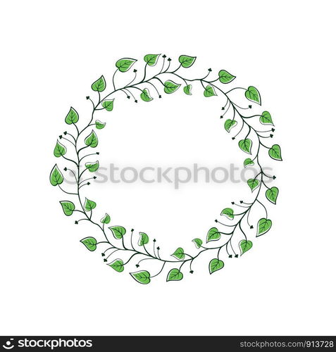 Decorative leaf romantic blossom decor stock illustration