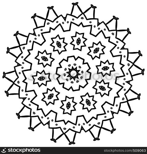 decorative mandala vector, a mix of geometrical art design and patterned shapes, round flowers, could be used for coloring book and pages and product cases then tattoos. also helpful in yoga and meditation