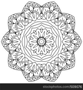 decorative mandala vector, a mix of geometrical art design and patterned shapes, round flowers, could be used for coloring book and pages and product cases then tattoos. also helpful in yoga and meditation
