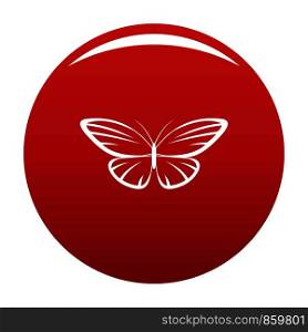 Decorative moth icon. Simple illustration of decorative moth vector icon for any design red. Decorative moth icon vector red