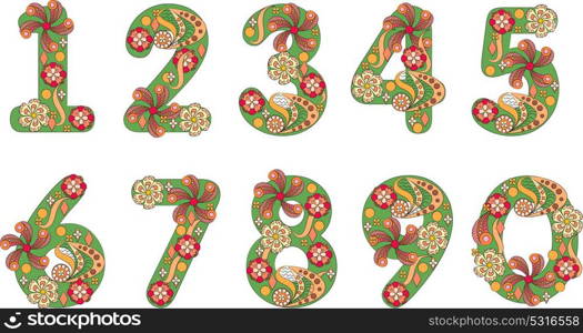 Decorative numbers for design