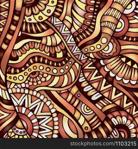 Decorative orange ornamental ethnic vector pattern background. ethnic vector pattern