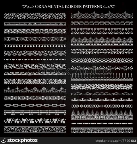 Decorative Ornamental Border Patterns Vector