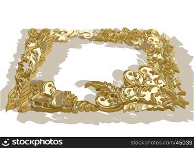 decorative ornaments frame on the white background