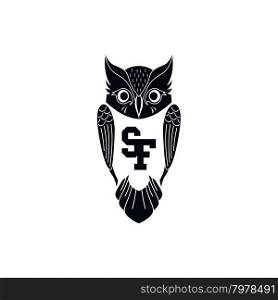 decorative owl art. decorative owl bird theme vector art illustration