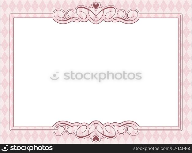 Decorative pink background with an argyle pattern
