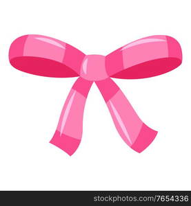 Decorative pink bow. Image for decoration and design.. Decorative pink bow.