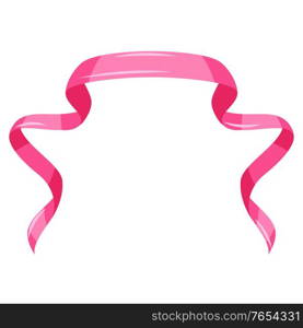 Decorative pink ribbon. Image for decoration and design.. Decorative pink ribbon.