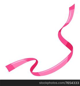Decorative pink ribbon. Image for decoration and design.. Decorative pink ribbon.