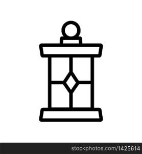 decorative portable lamp icon vector. decorative portable lamp sign. isolated contour symbol illustration. decorative portable lamp icon vector outline illustration