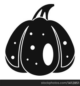 Decorative pumpkin icon. Simple illustration of decorative pumpkin vector icon for web design isolated on white background. Decorative pumpkin icon, simple style