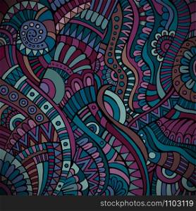 Decorative purple ornamental ethnic vector pattern background. ethnic vector pattern