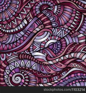 Decorative purple ornamental ethnic vector pattern background. ethnic vector pattern