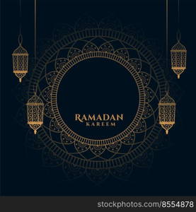 decorative ramadan kareem background with arabic lanterns