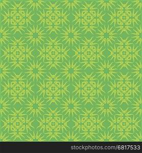 Decorative Retro Seamless Pattern. Ornamental Green Background. Decorative Retro Seamless Pattern.