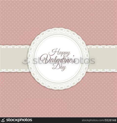 Decorative retro styled Valentines Day background