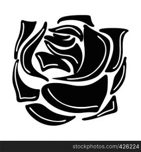 Decorative rose icon. Simple illustration of decorative rose vector icon for web design isolated on white background. Decorative rose icon, simple style