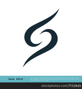 Decorative S Letter Swoosh Icon Vector Logo Template Illustration Design. Vector EPS 10.