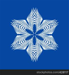 Decorative snowflake icon. Simple illustration of decorative snowflake vector icon for web. Decorative snowflake icon, simple style