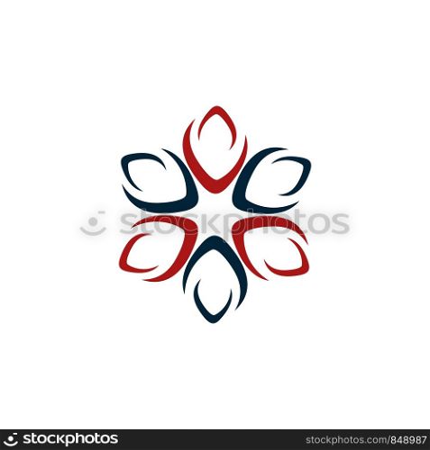 Decorative Spa Flower Logo Template Illustration Design. Vector EPS 10.