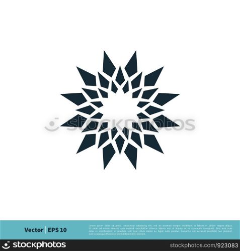 Decorative Star Icon Vector Logo Template Illustration Design. Vector EPS 10.