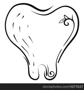 Decorative tooth, illustration, vector on white background.