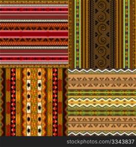 Decorative traditional African backgrounds collection.