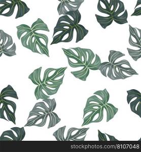 Decorative tropical palm leaves seamless pattern. Jungle leaf seamless wallpaper. Exotic botanical texture. Floral background. Design for fabric, textile print, wrapping, cover. Vector illustration. Decorative tropical palm leaves seamless pattern. Jungle leaf seamless wallpaper. Exotic botanical texture. Floral background.