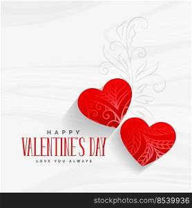 decorative valentines day greeting with floral art