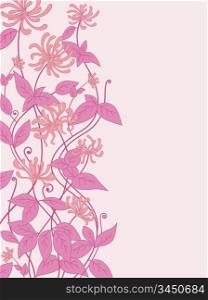 decorative vector background with pink flowers
