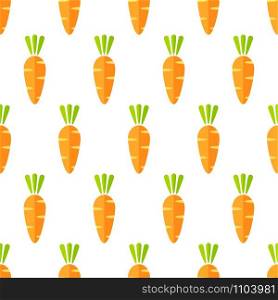 Decorative vegetable seamless pattern. Fashion texture background design with carrot vegetables in natural orange, yellow colors. Creative vector illustration for healthy diet decor, vintage wallpaper. Fashion orange carrot vegetable seamless pattern