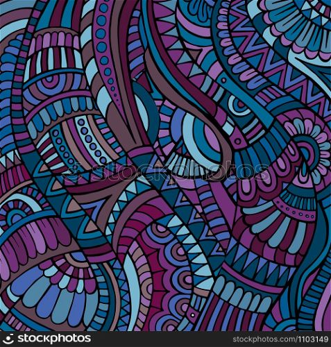 Decorative violet ornamental ethnic vector pattern background. ethnic vector pattern