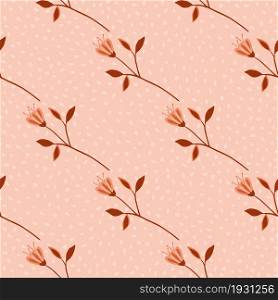 Decorative wildflower seamless pattern. Floral ornament. Nature wallpaper. Abstract botanical design. For fabric, textile print, wrapping, cover. Vector illustration. Decorative wildflower seamless pattern. Floral ornament. Nature wallpaper.