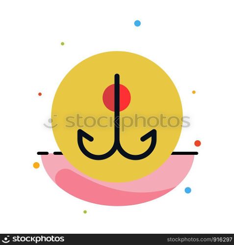 Decoy, Fishing, Hook, Sport Abstract Flat Color Icon Template