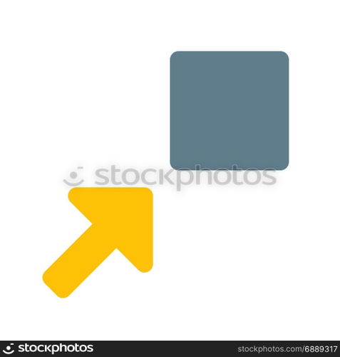 decrease window panel, icon on isolated background