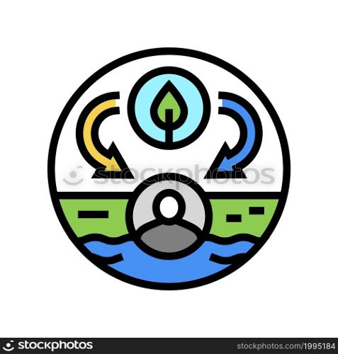 deep ecology color icon vector. deep ecology sign. isolated symbol illustration. deep ecology color icon vector illustration