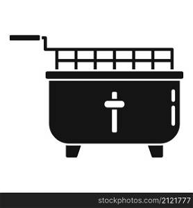 Deep fryer cooking icon simple vector. Fry basket . Oil electric machine. Deep fryer cooking icon simple vector. Fry basket
