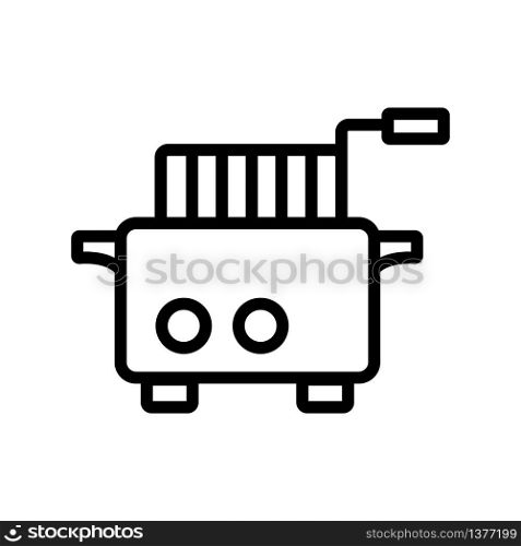 deep fryer side view icon vector. deep fryer side view sign. isolated contour symbol illustration. deep fryer side view icon vector outline illustration