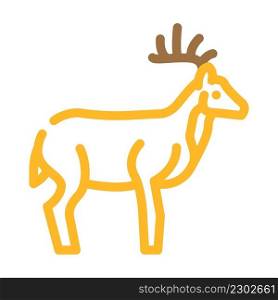 deer animal color icon vector. deer animal sign. isolated symbol illustration. deer animal color icon vector illustration