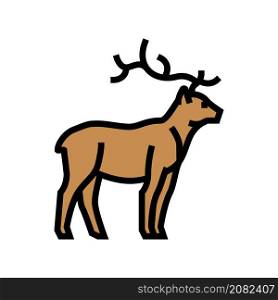 deer animal in zoo color icon vector. deer animal in zoo sign. isolated symbol illustration. deer animal in zoo color icon vector illustration