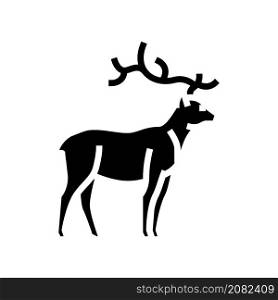deer animal in zoo glyph icon vector. deer animal in zoo sign. isolated contour symbol black illustration. deer animal in zoo glyph icon vector illustration