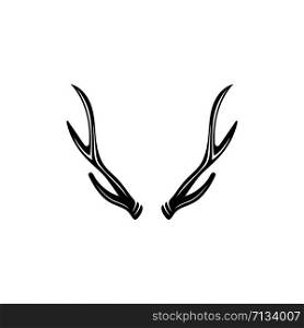 Deer antler horn ilustration logo vector template