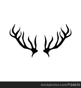 Deer antler horn ilustration logo vector template